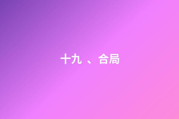 十九、合局
